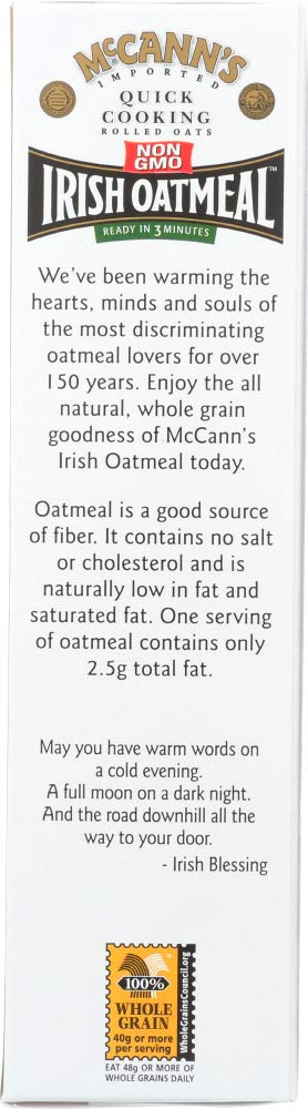 Serving bowl with McCann's Quick oats ready for breakfast preparations.
