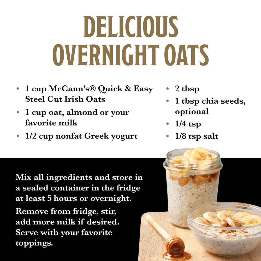 McCann's Irish Oatmeal offers a quick breakfast or baking option.