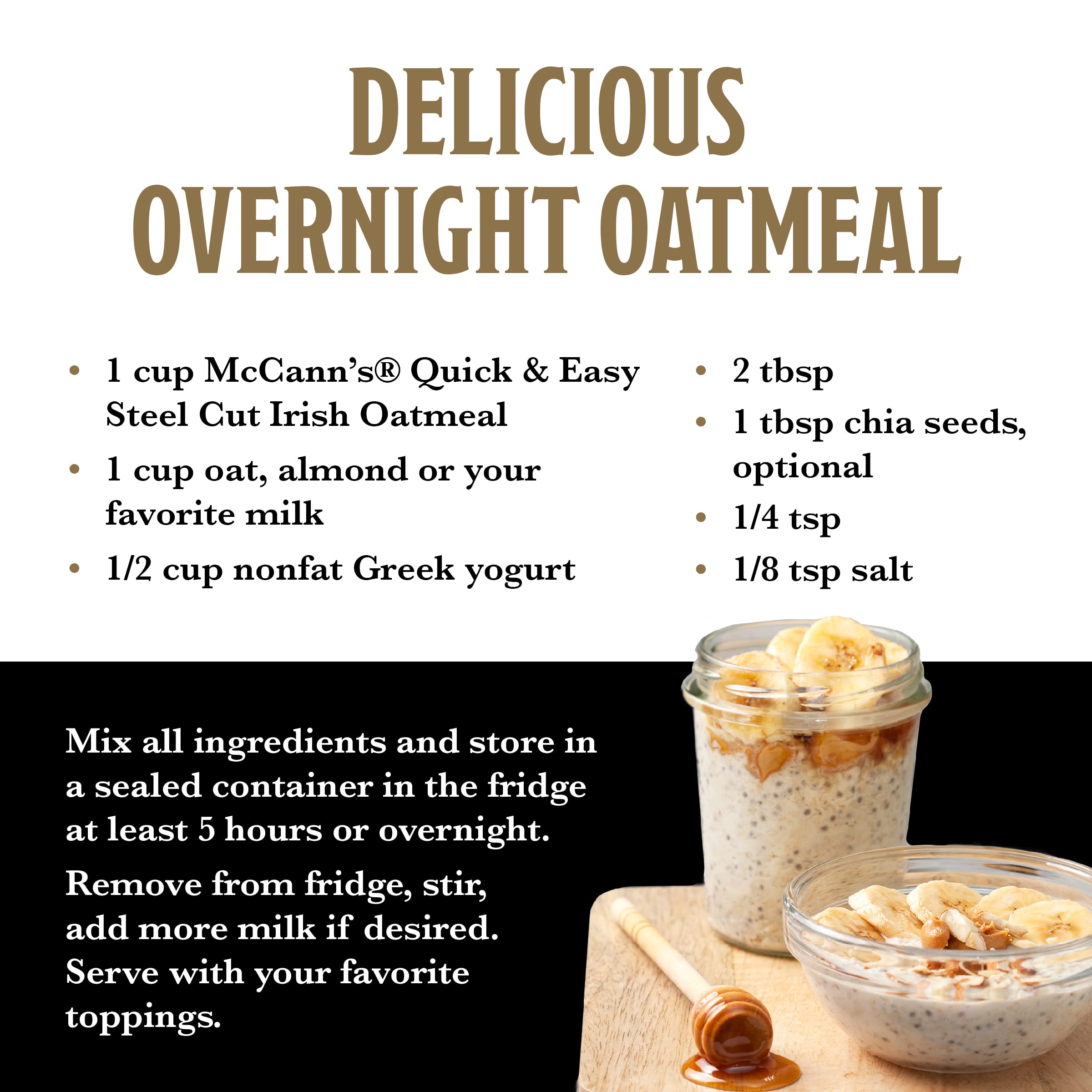 Close-up on McCann's oatmeal creamy texture and plump grains.