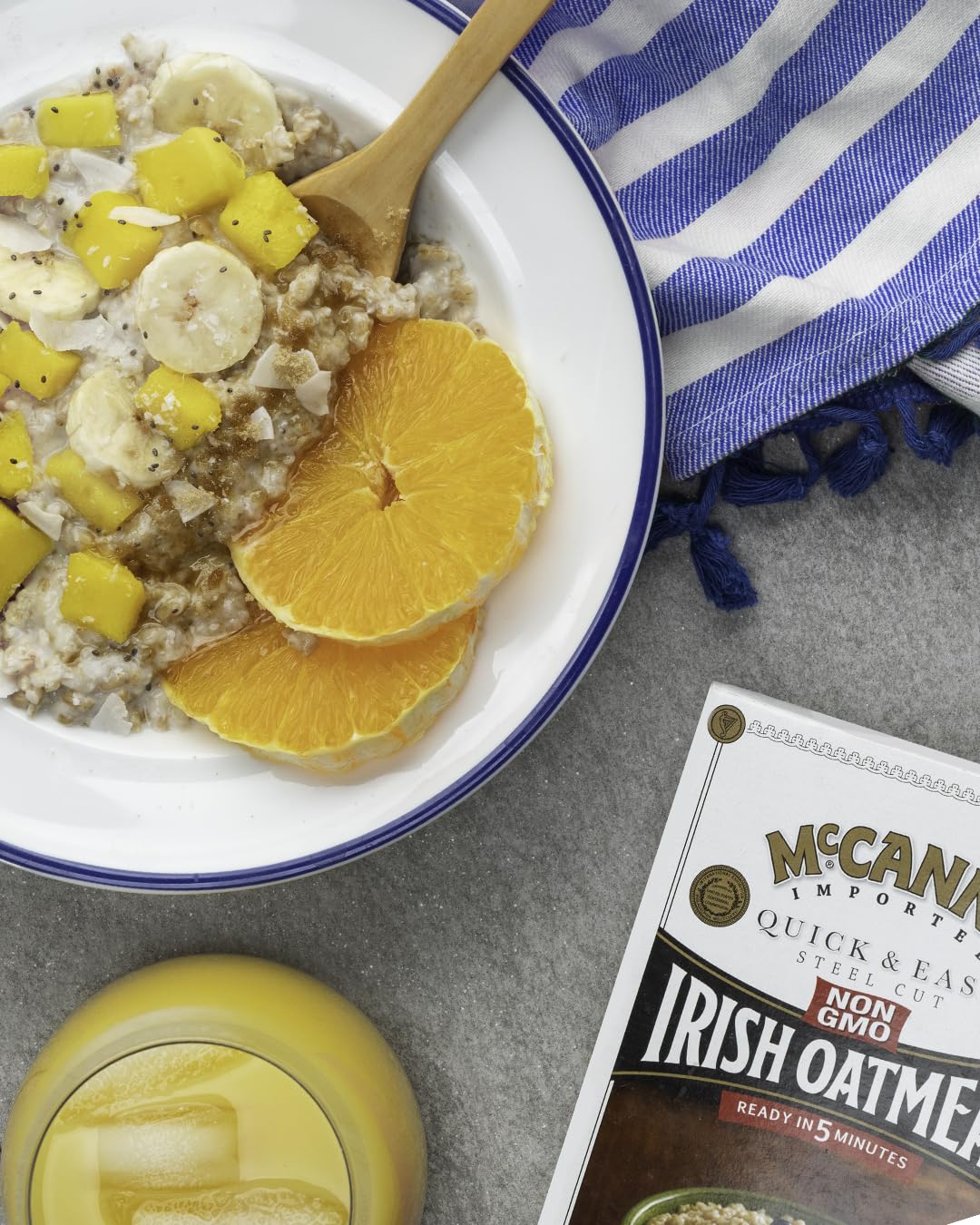 McCann's Irish Oatmeal uses 100% whole grain oats for depth.