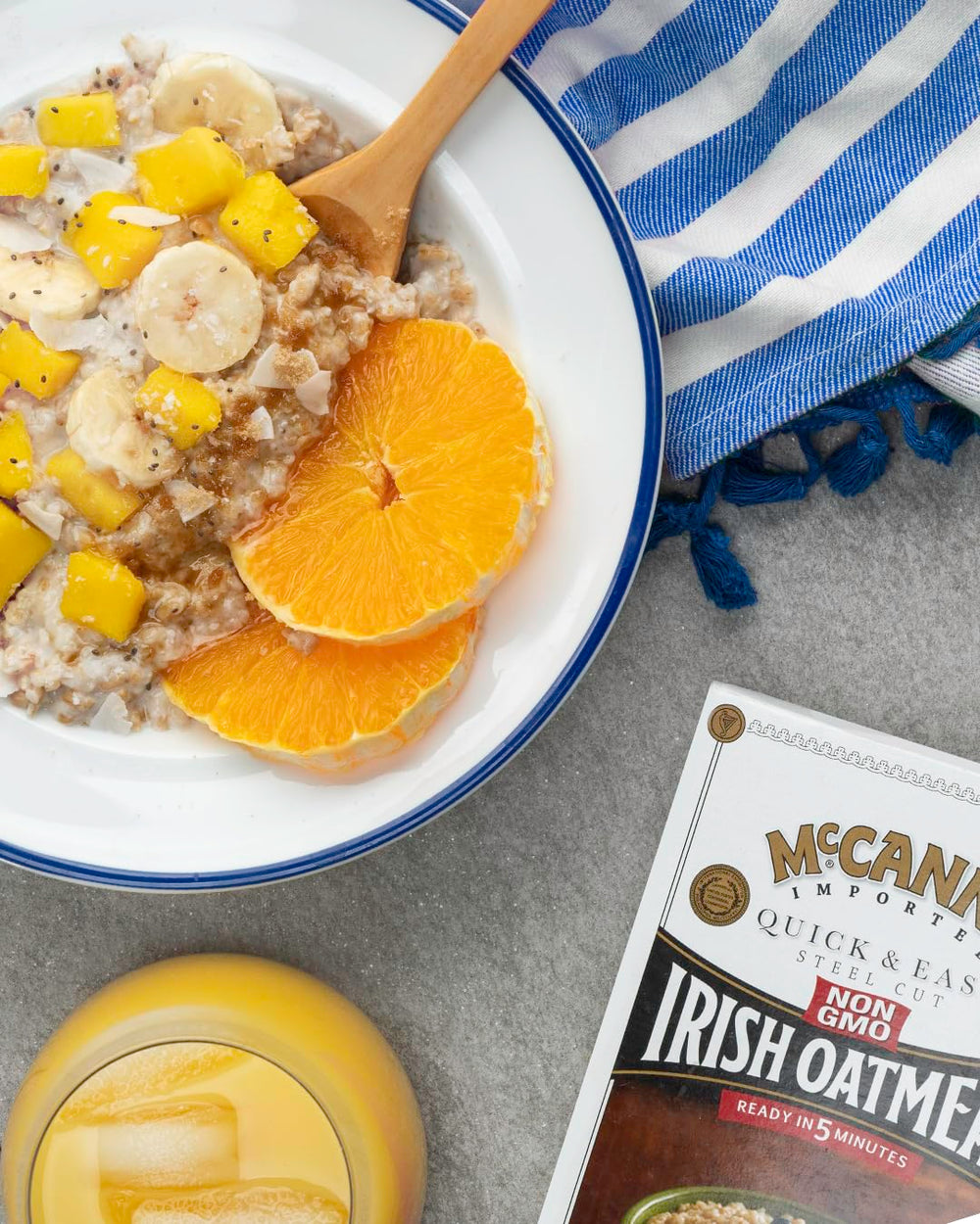 McCann's Irish Oatmeal uses 100% whole grain oats for depth.