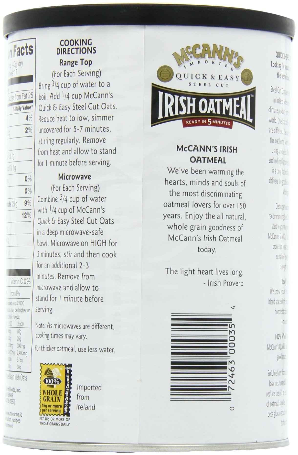 McCann's Oatmeal steam rising creates a cozy morning breakfast scene.