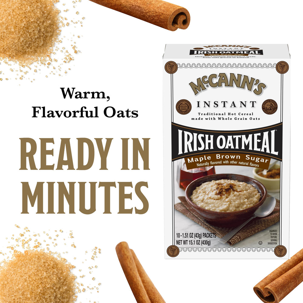 Texture closeup showing whole grain oats in McCann's mix