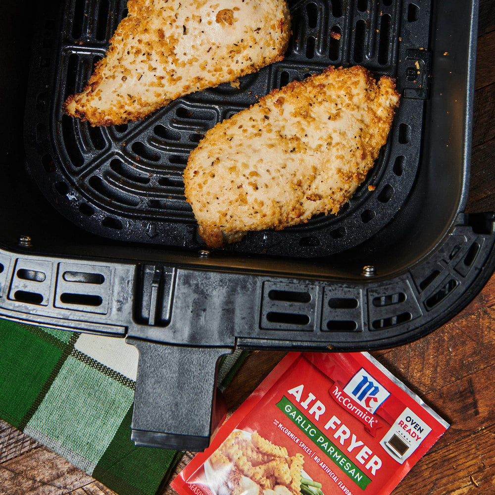 McCormick Air Fryer Seasoning Mix image suggesting crispy fries and chicken options