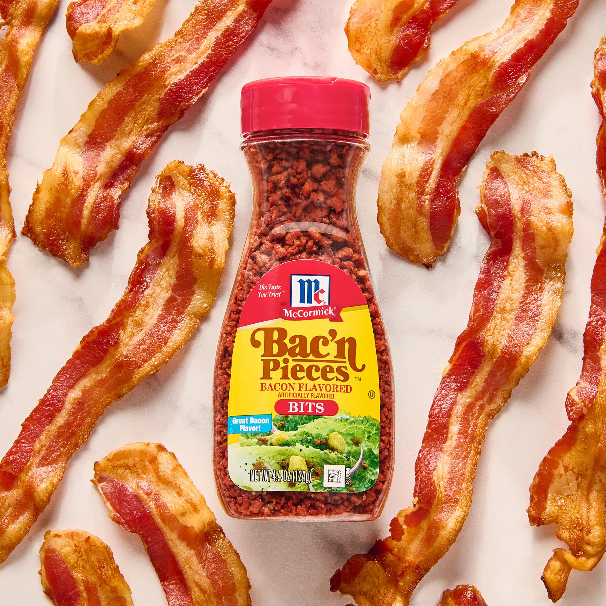 McCormick Bac'n Pieces at the table for quick flavor boosts.