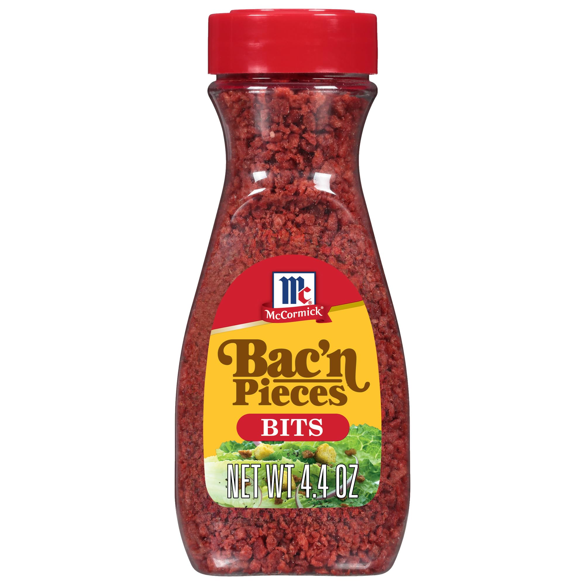 McCormick Bac'n Pieces on a fresh salad for savory crunch.