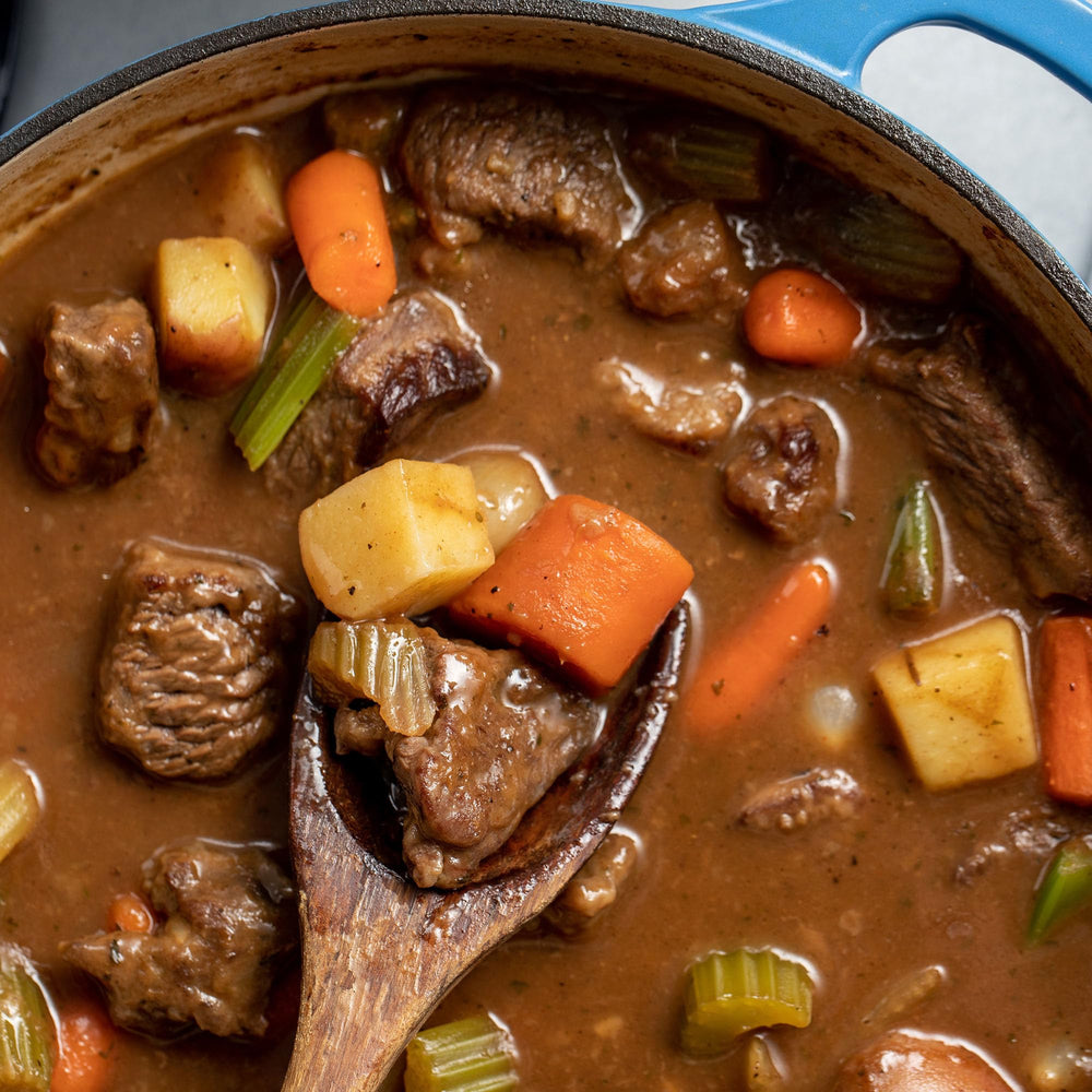 Label emphasizing no artificial flavors in McCormick Beef Stew Seasoning