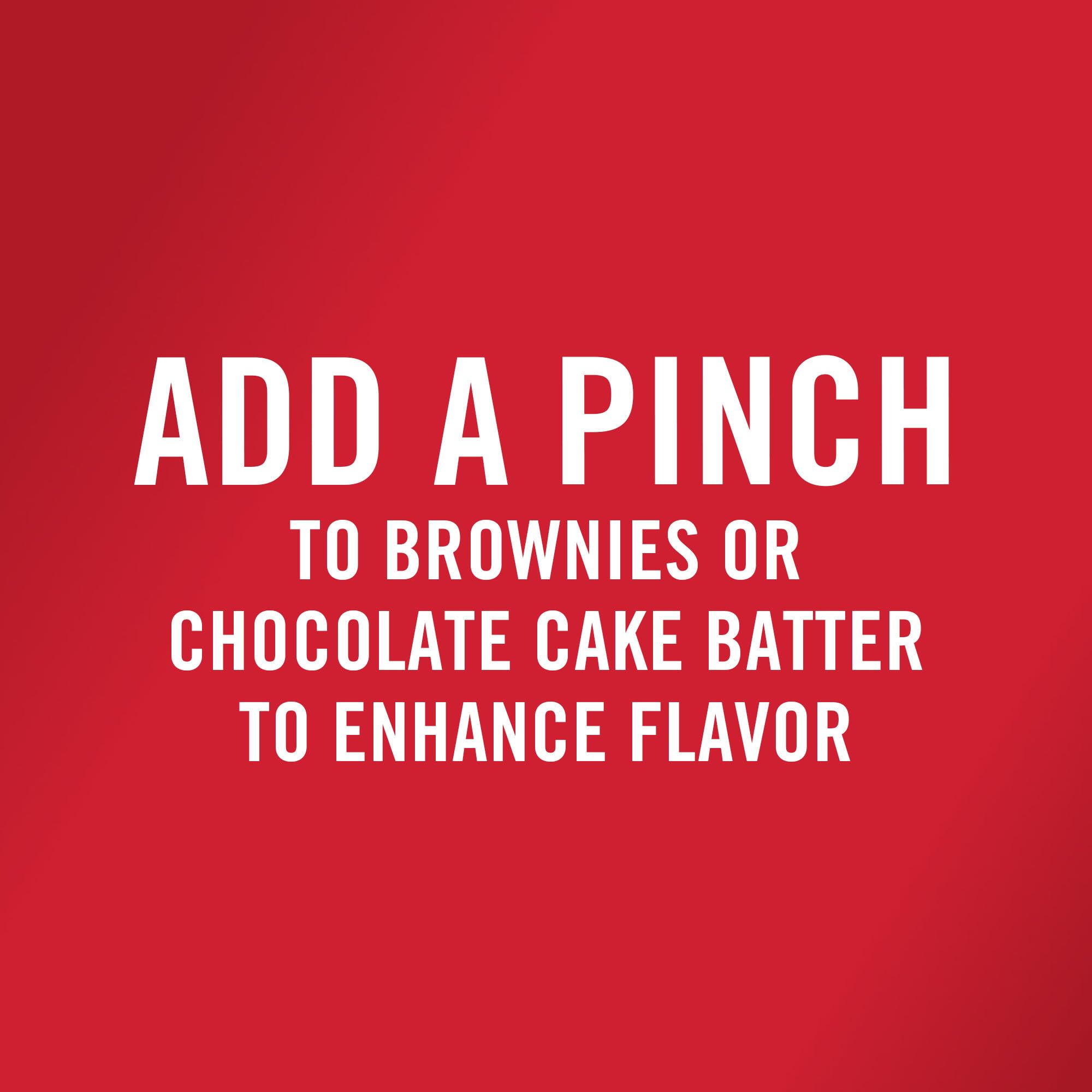 A pinch of McCormick Black Pepper Organic Ground in brownie batter.