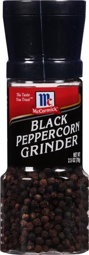 McCormick Black Peppercorn Grinder on roasted meat delivering depth of flavor.