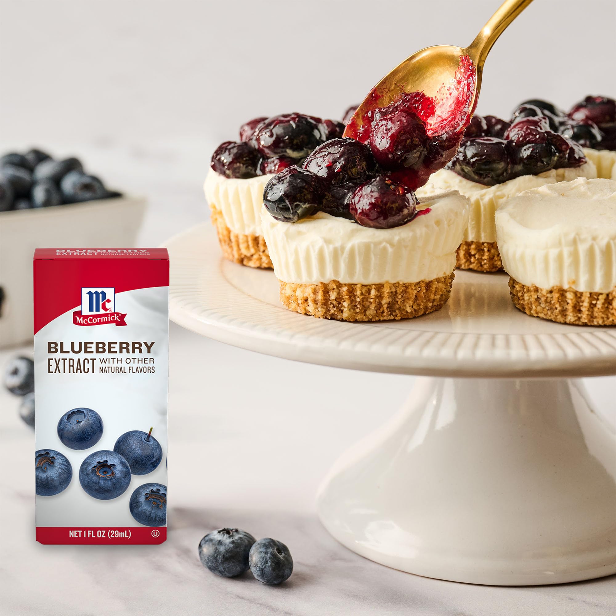 McCormick Blueberry Extract brightens lemonade with a blueberry twist.