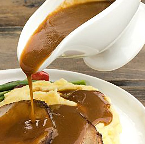Kitchen scene with McCormick Brown Gravy Mix ready to use