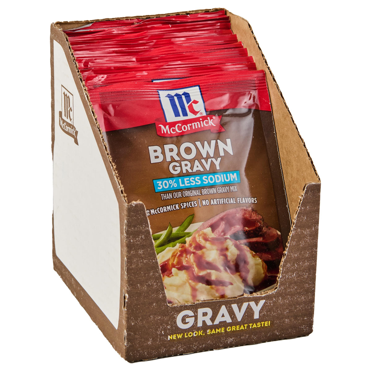 McCormick brown gravy mix pack for a quick, flavorful sauce.