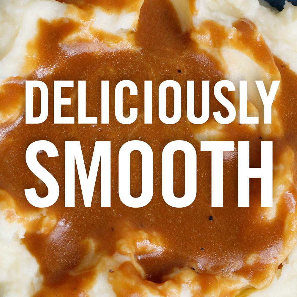 Mashed potatoes served with McCormick Brown Gravy