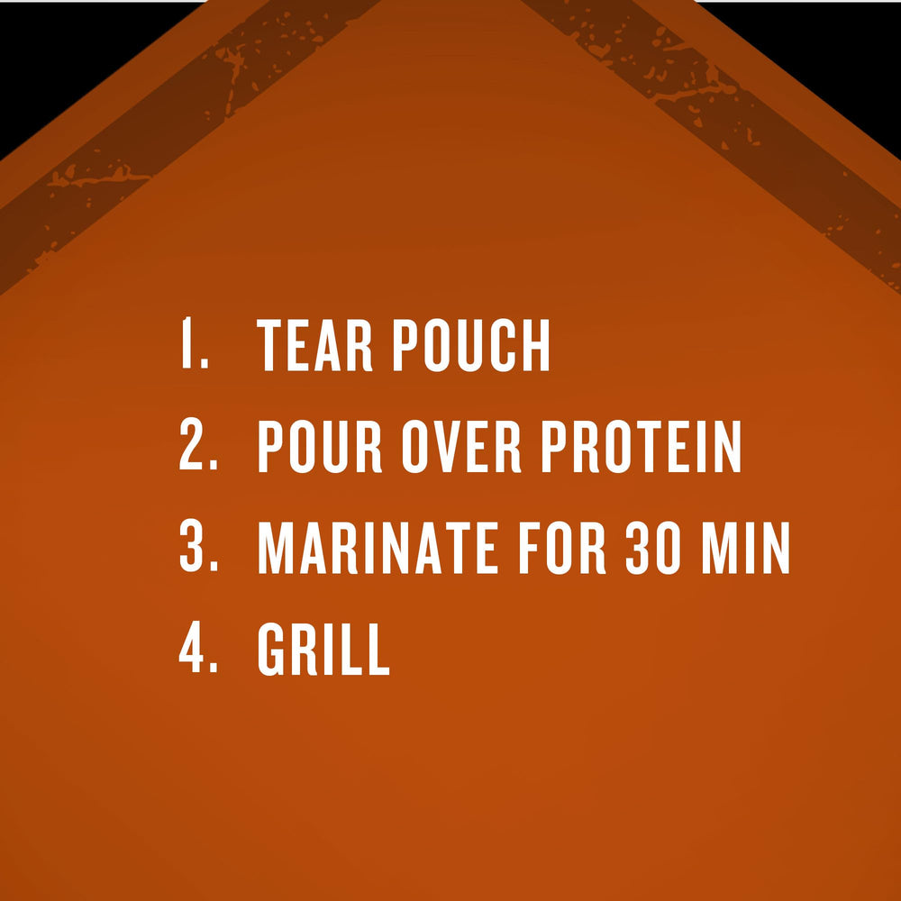 Single-use marinade pouch shown to emphasize no-waste convenience