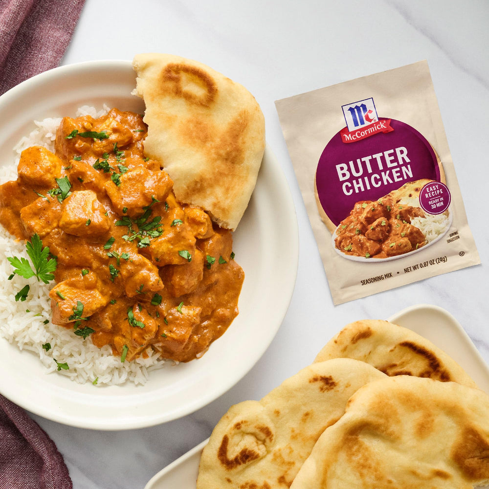 McCormick Butter Chicken Seasoning heavy cream creates silky texture and depth.