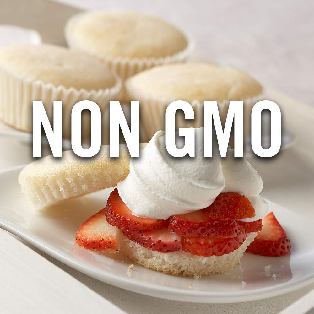 Cake batter stirred with McCormick Butter Extract for a moist, creamy finish.