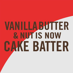McCormick Cake Batter Flavor label closeup highlighting vanilla cake notes for frosting.