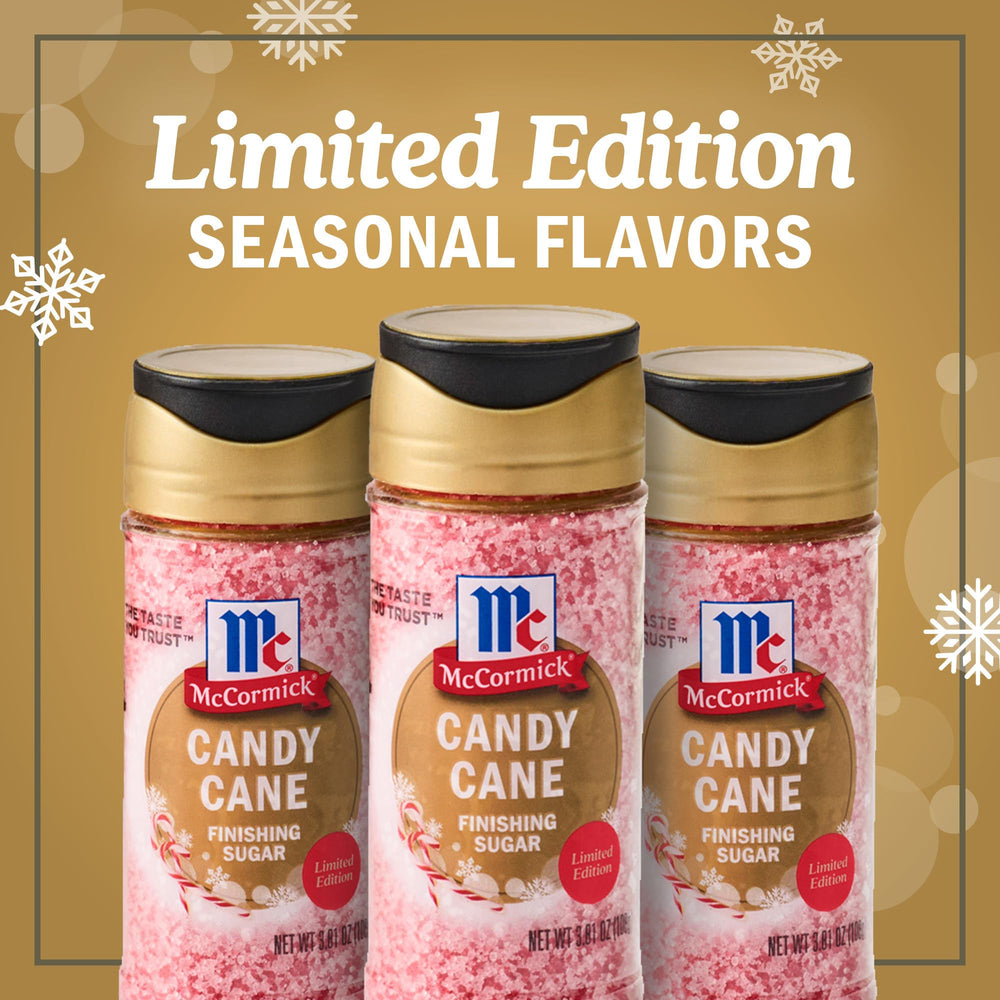 McCormick Candy Cane Finishing Sugar blends with cookie dough peppermint scent