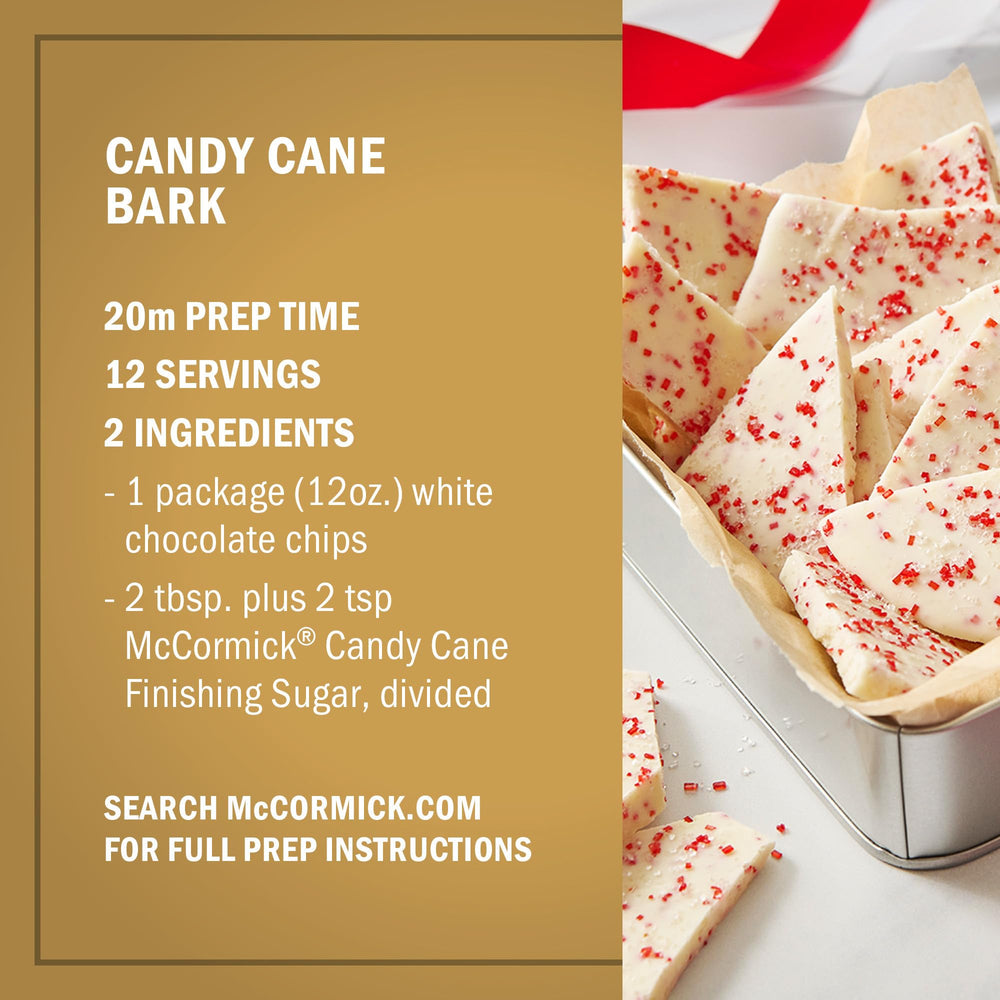 McCormick Candy Cane Finishing Sugar adds ice cream topping sparkle