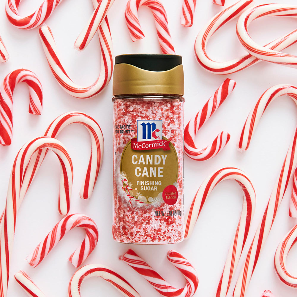 McCormick Candy Cane Finishing Sugar peppermint bark color and texture