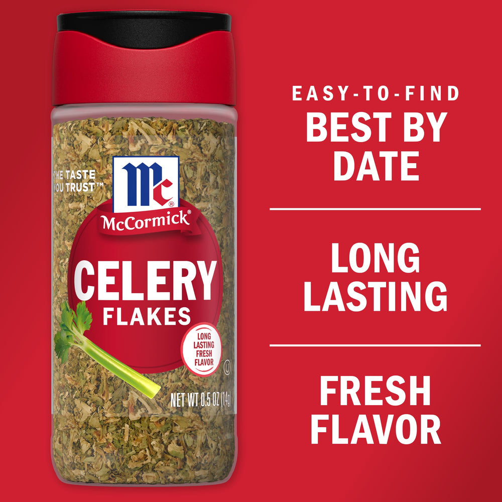 McCormick Celery Flakes in simmering stew boosting flavor