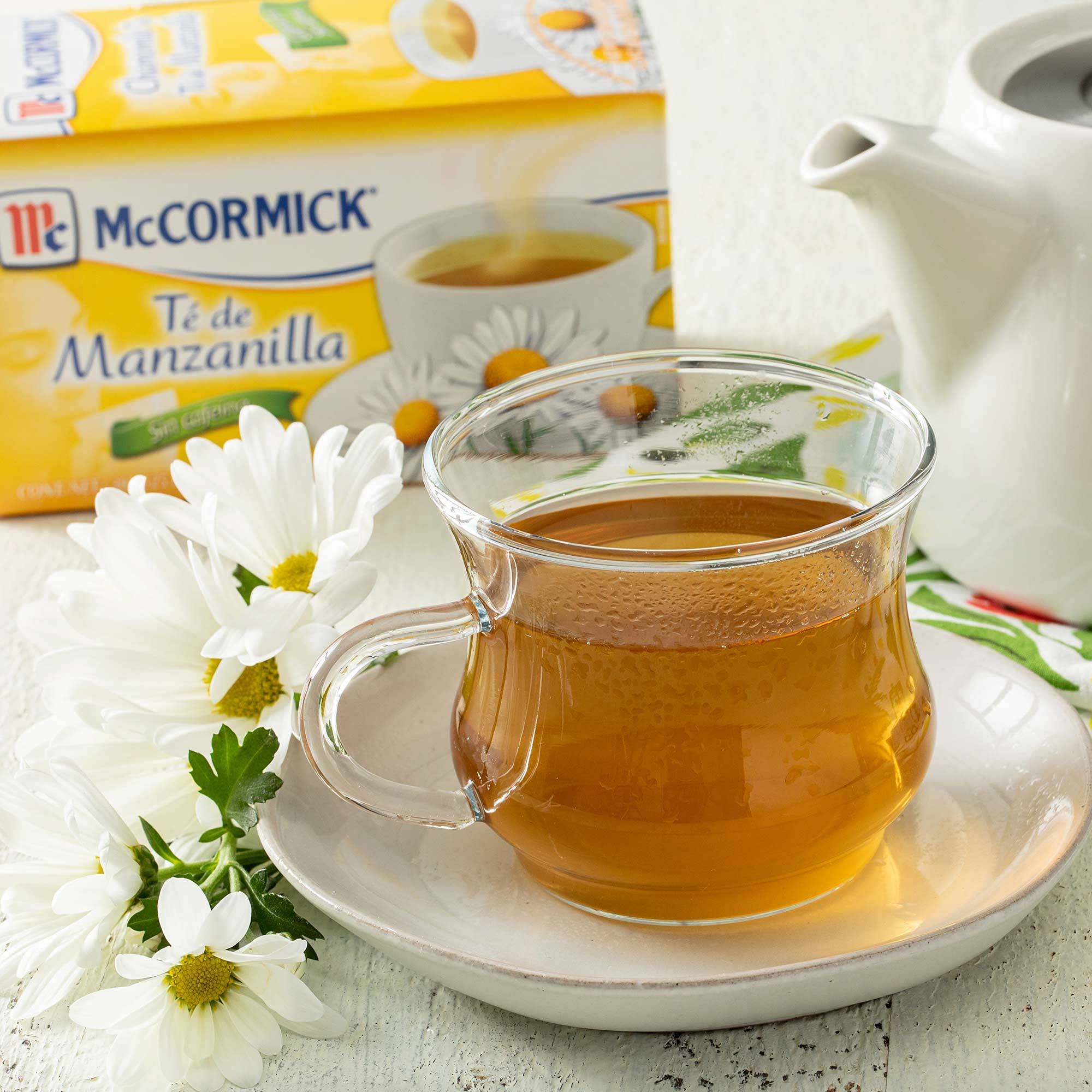 McCormick Chamomile Tea Bags chamomile flower close-up shows natural ingredients