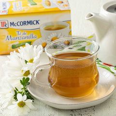 McCormick Chamomile Tea Bags chamomile flower close-up shows natural ingredients