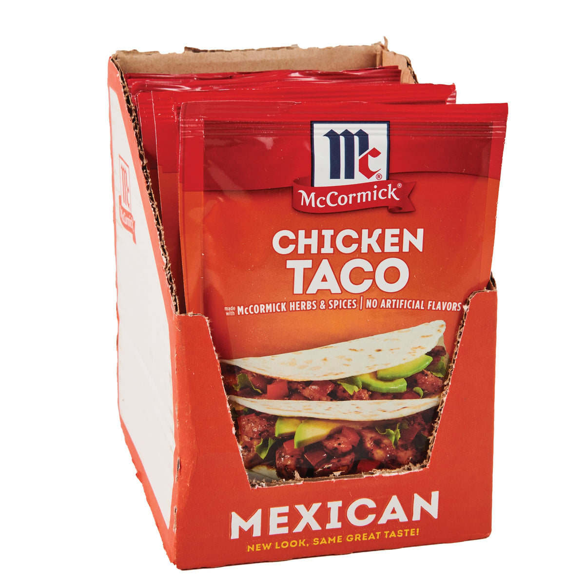 McCormick Chicken Taco Seasoning Mix front-pack for quick weeknight flavor.