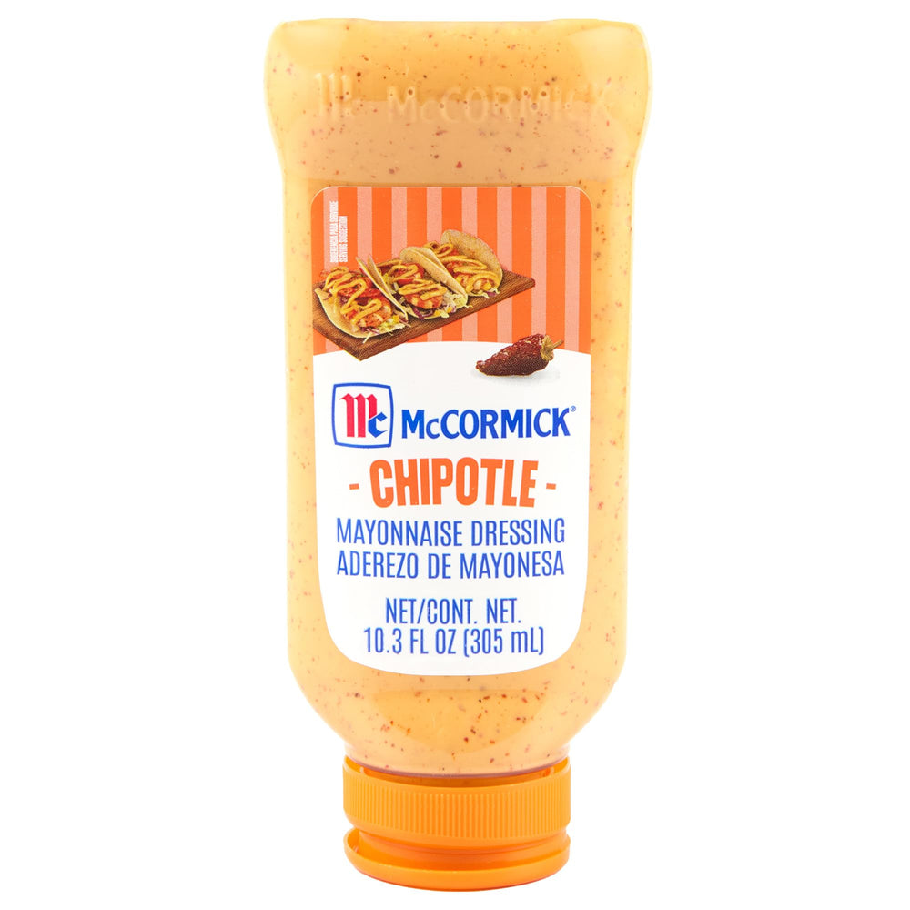 McCormick Chipotle Mayonnaise Dressing bottle front view for flavorful sandwiches