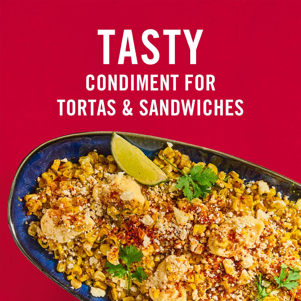 Fajitas ready with McCormick Chipotle Mayonnaise Dressing drizzle