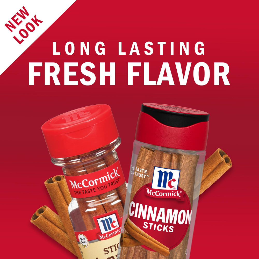 A mug with McCormick Cinnamon Sticks infusing warm aroma.