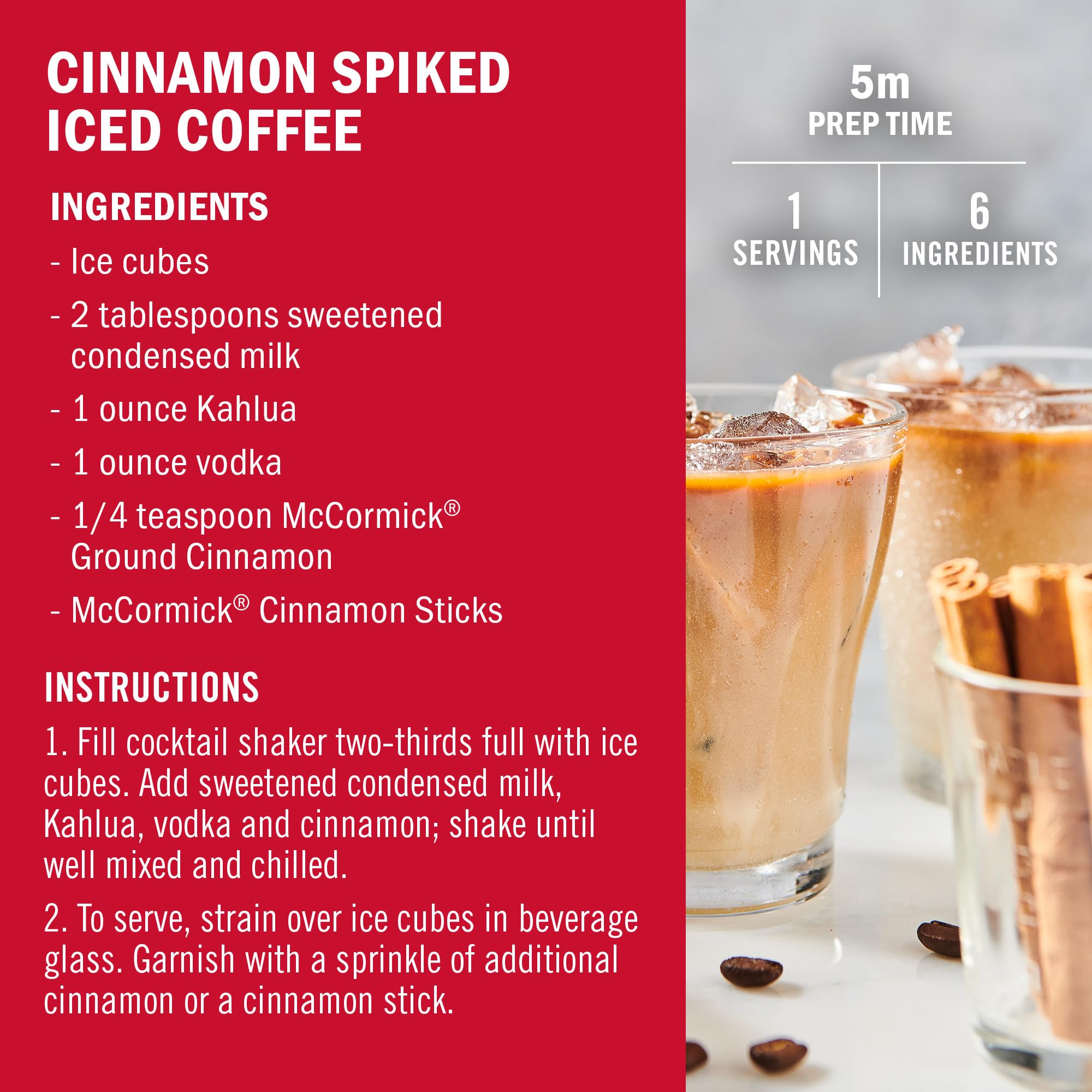 McCormick Cinnamon Sticks infuse mulled wine and festive drinks.