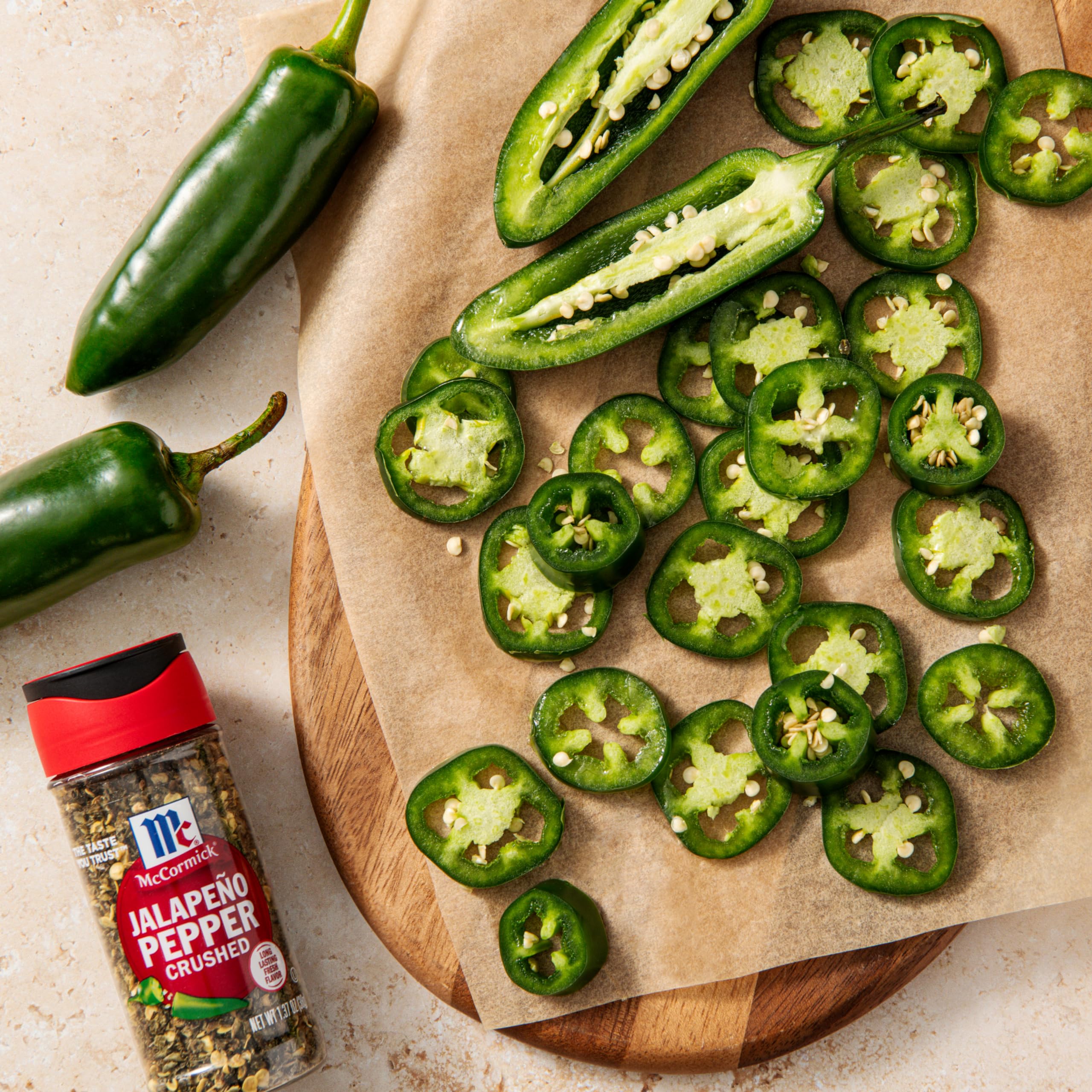 McCormick Crushed Jalapeño Pepper pizza slice pairing.