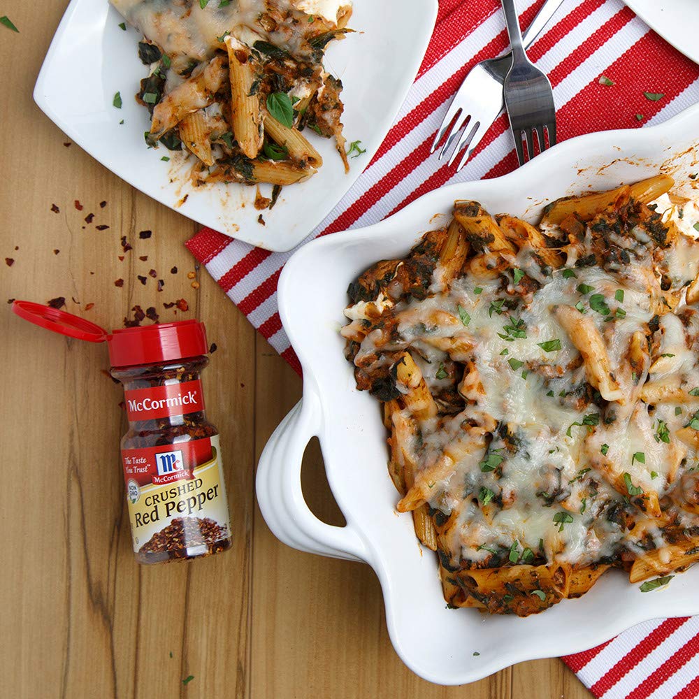 McCormick Crushed Red Pepper stirred into pasta sauce boosts flavor