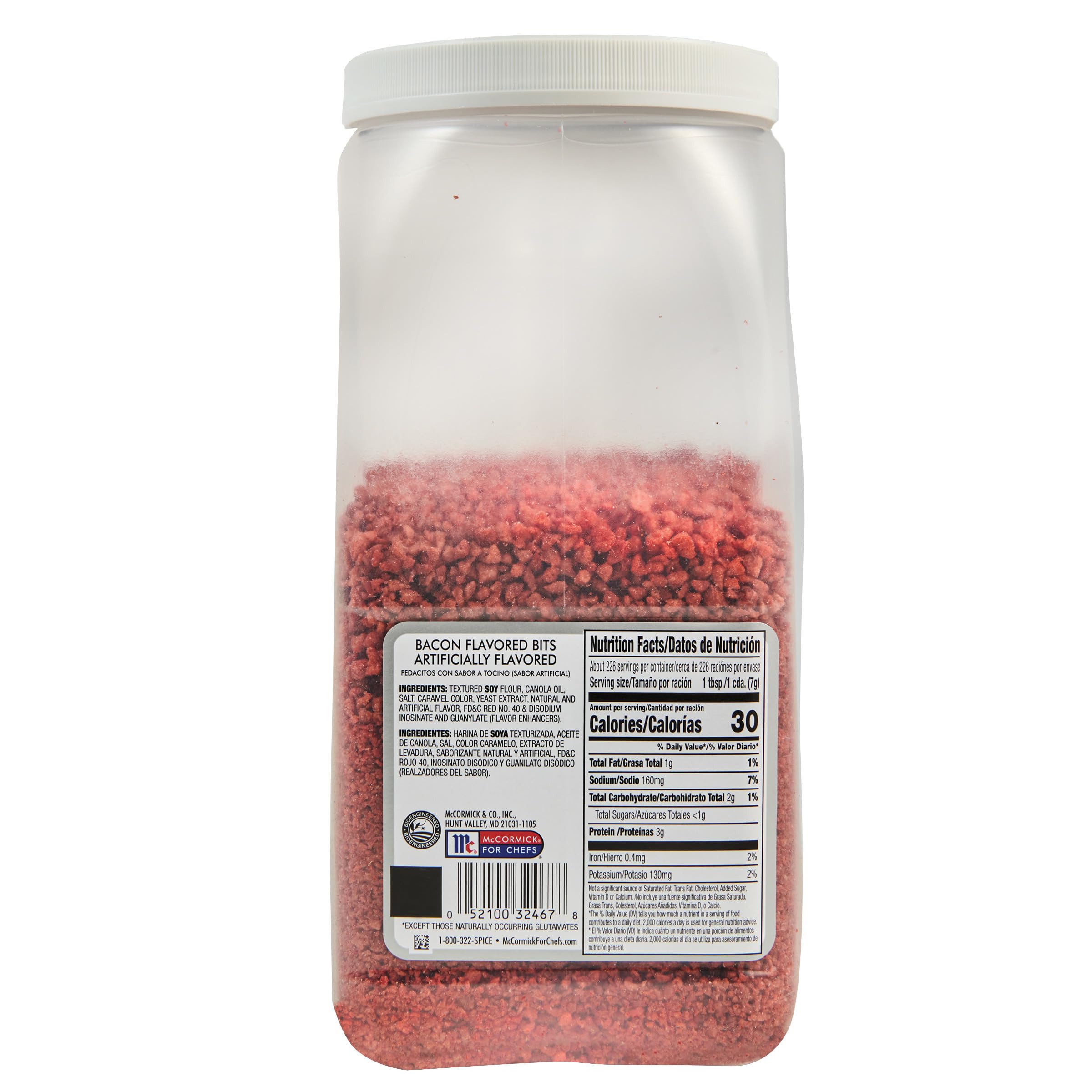 McCormick Culinary Bacon Flavored Bits on a salad topper plate.