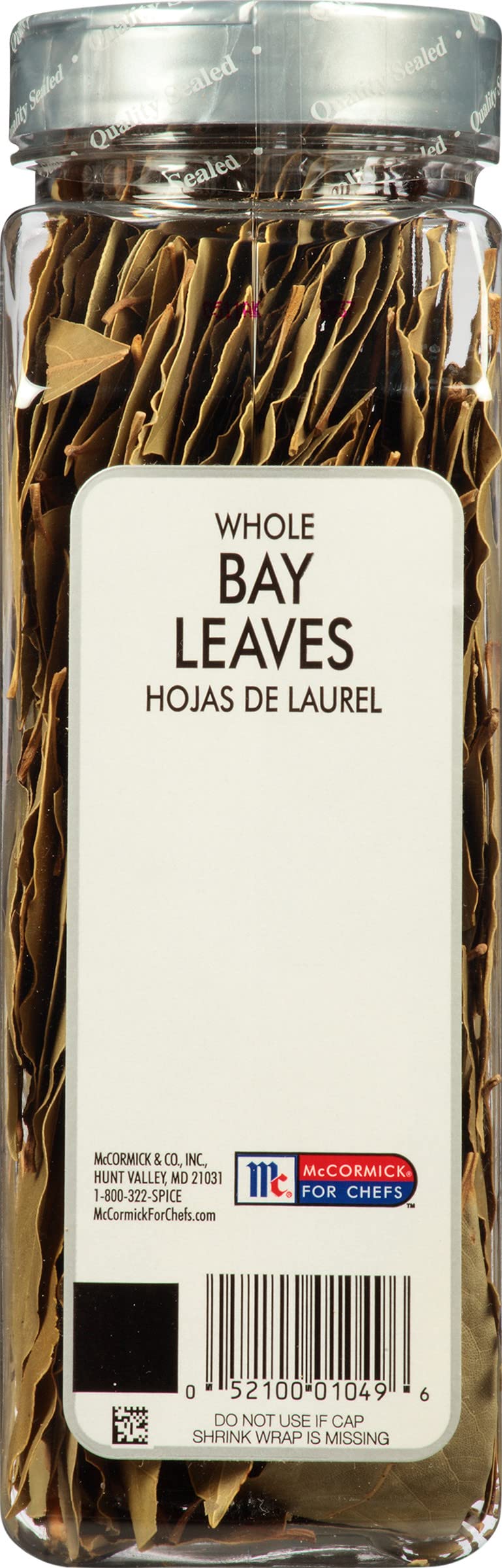 McCormick Culinary bay leaves hand-selected from Turkish-grown trees for reliable aroma