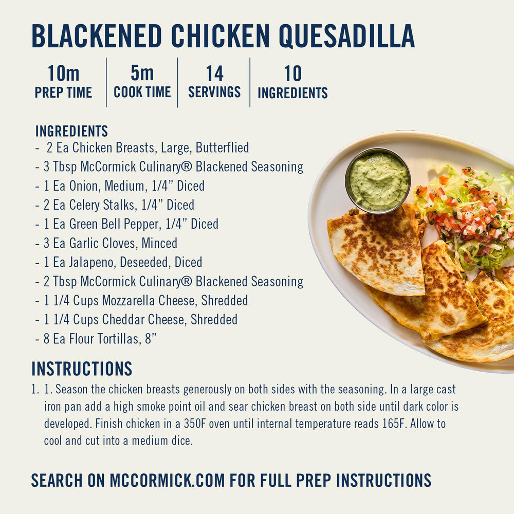 Chef applying McCormick Culinary Blackened Seasoning to chicken before grilling
