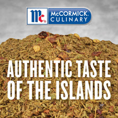 Seasoned meat with jerk blend delivers tropical, peppery notes.
