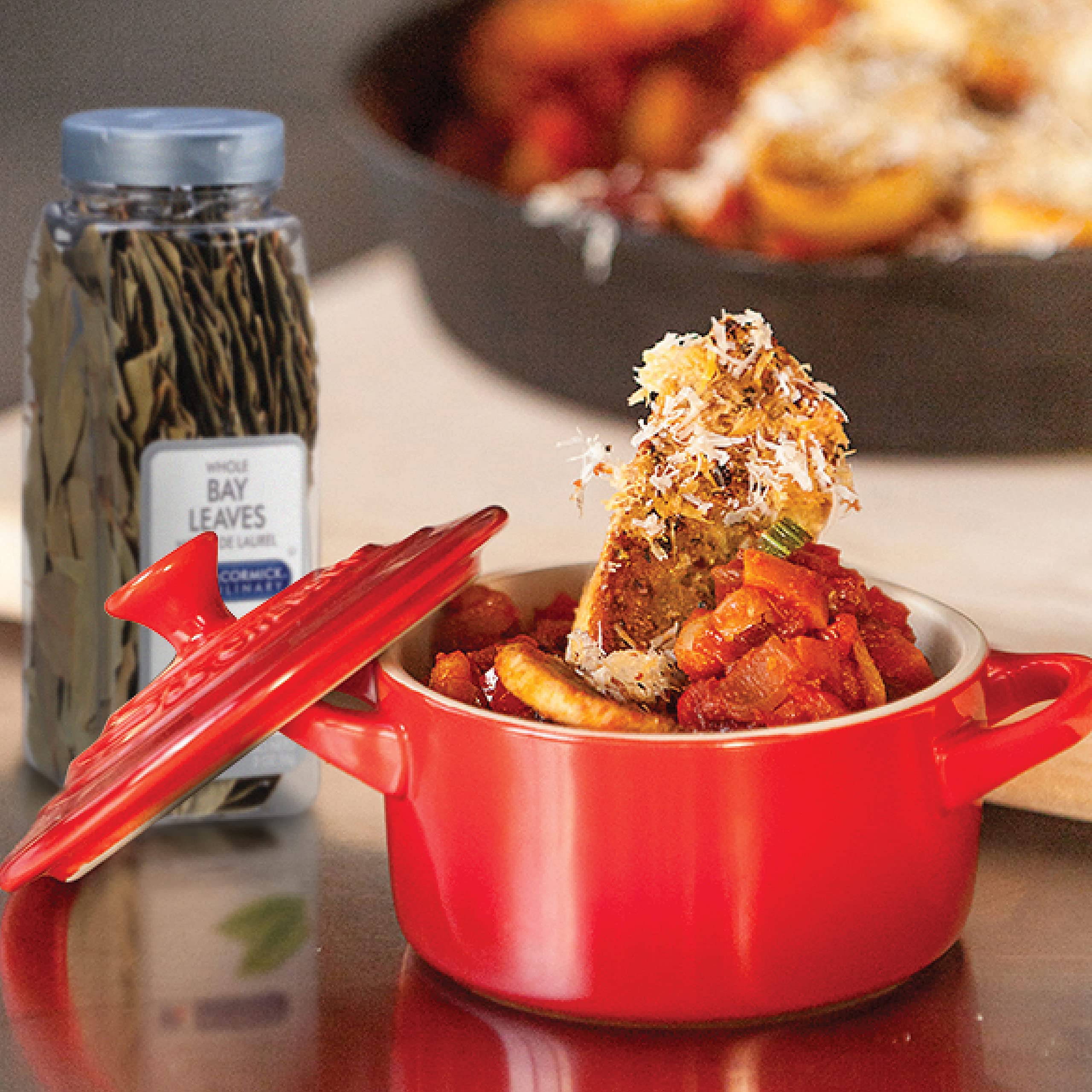 McCormick Culinary bay leaves pictured as a chef’s essential pantry staple