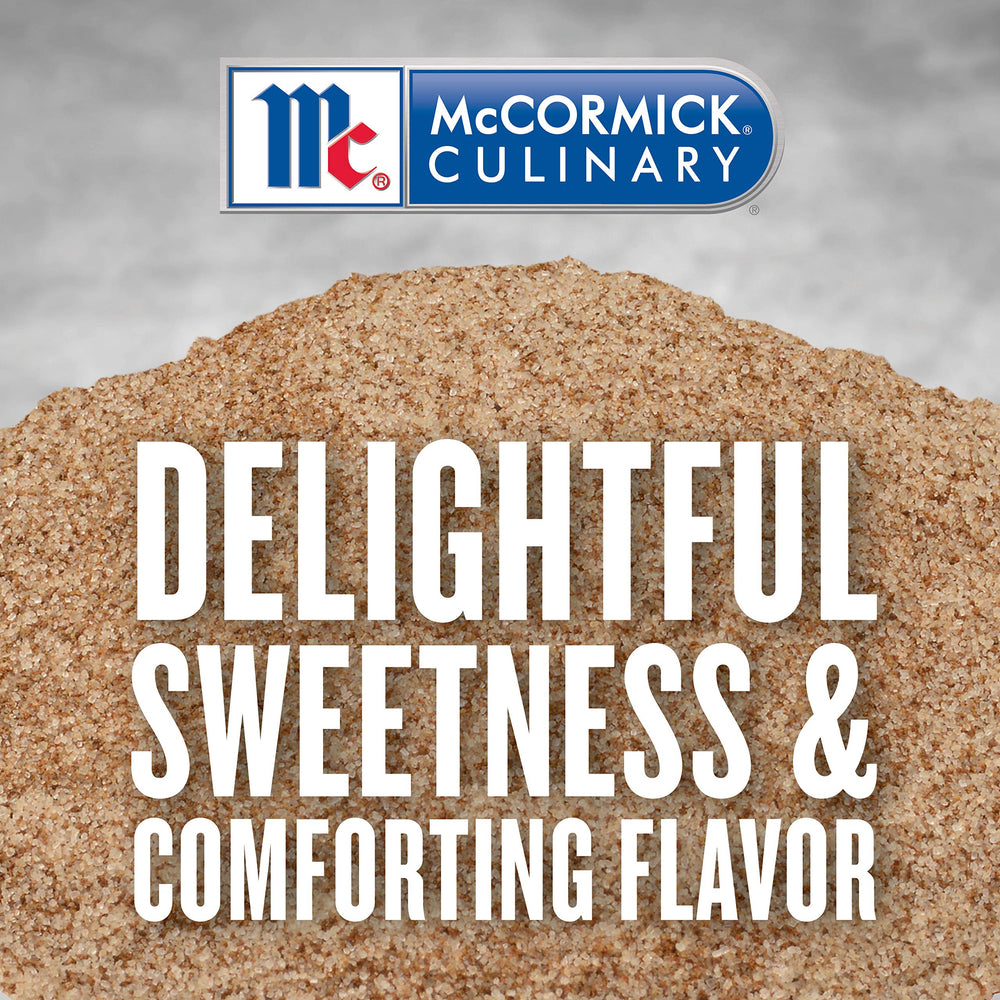 Soft powdery McCormick Culinary Cinnamon Sugar sprinkles evenly for consistent sweetness
