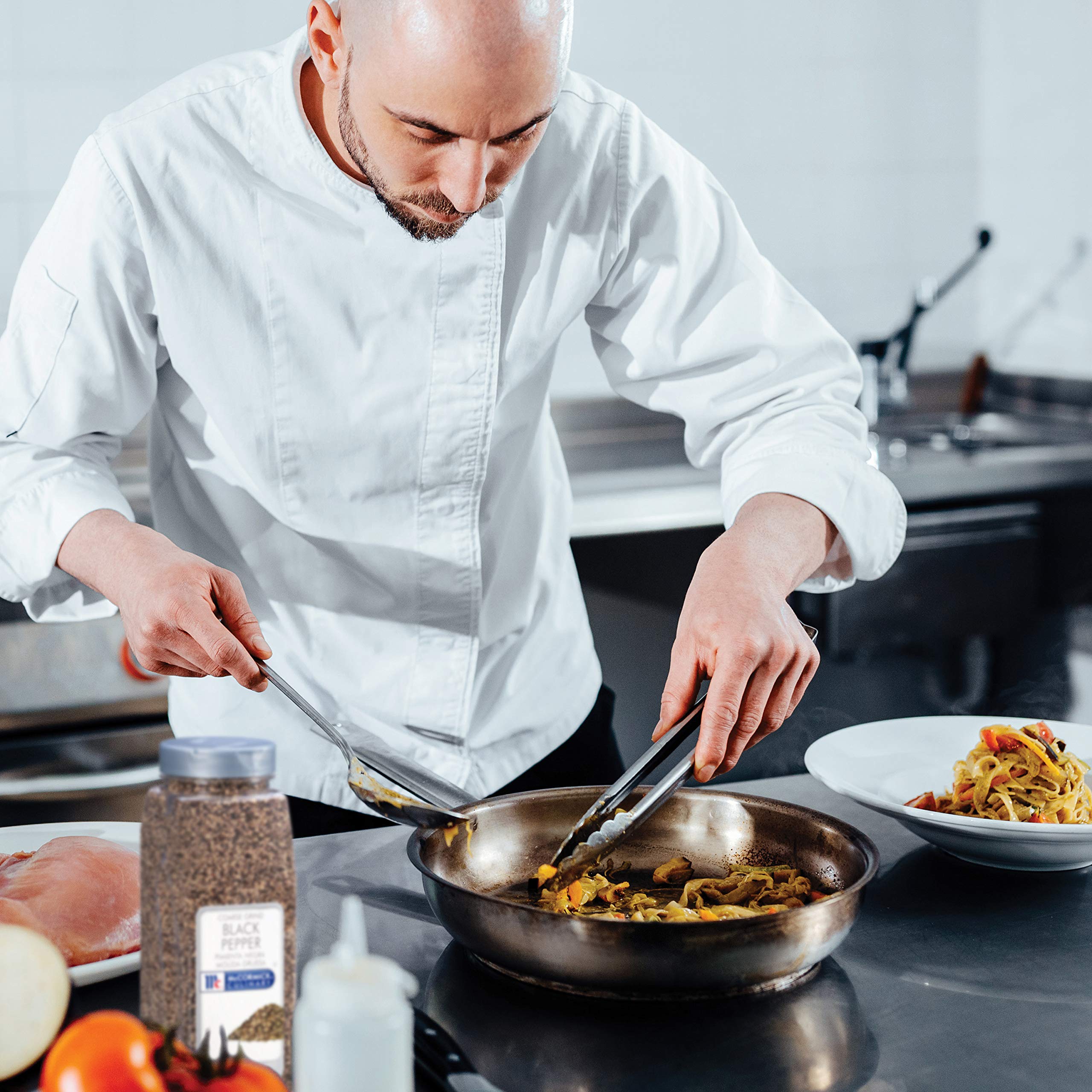 McCormick Culinary black pepper enhances sauces with bold aroma.