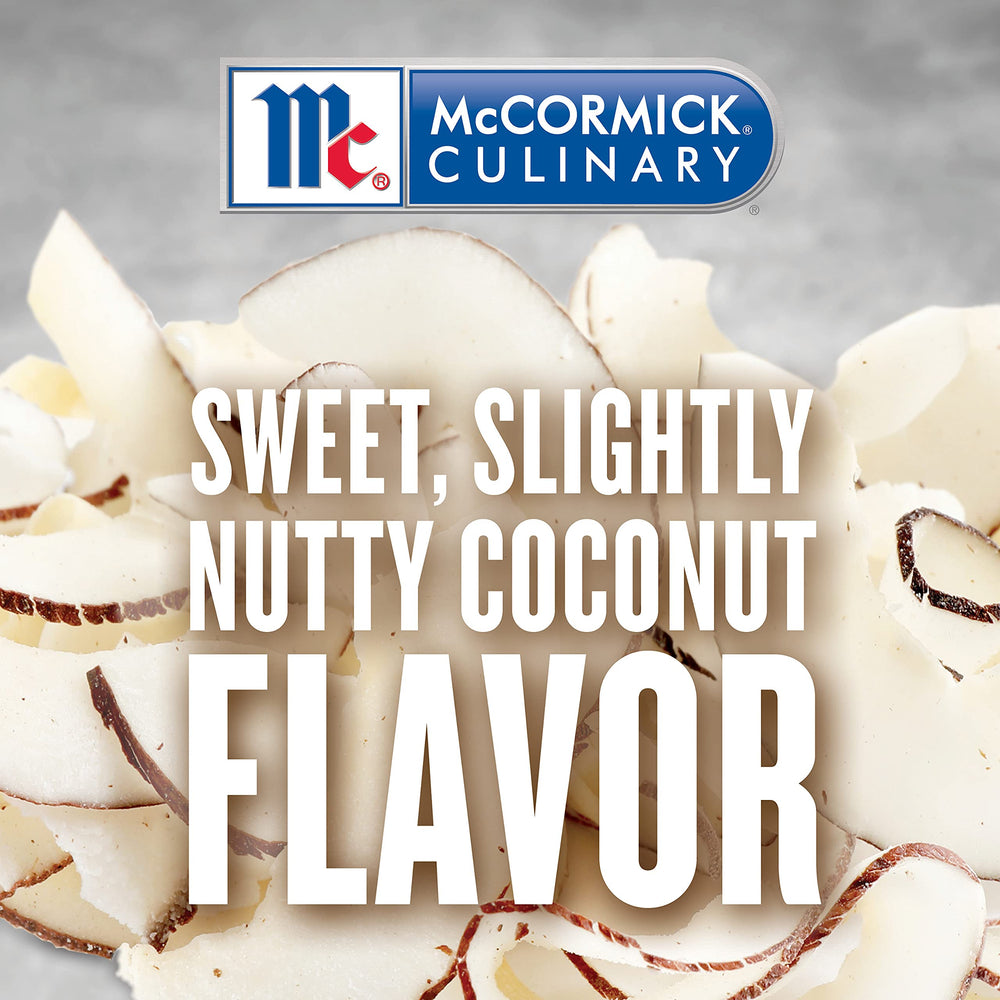 Cupcake frosting featuring McCormick Culinary coconut extract for coconut-forward flavor