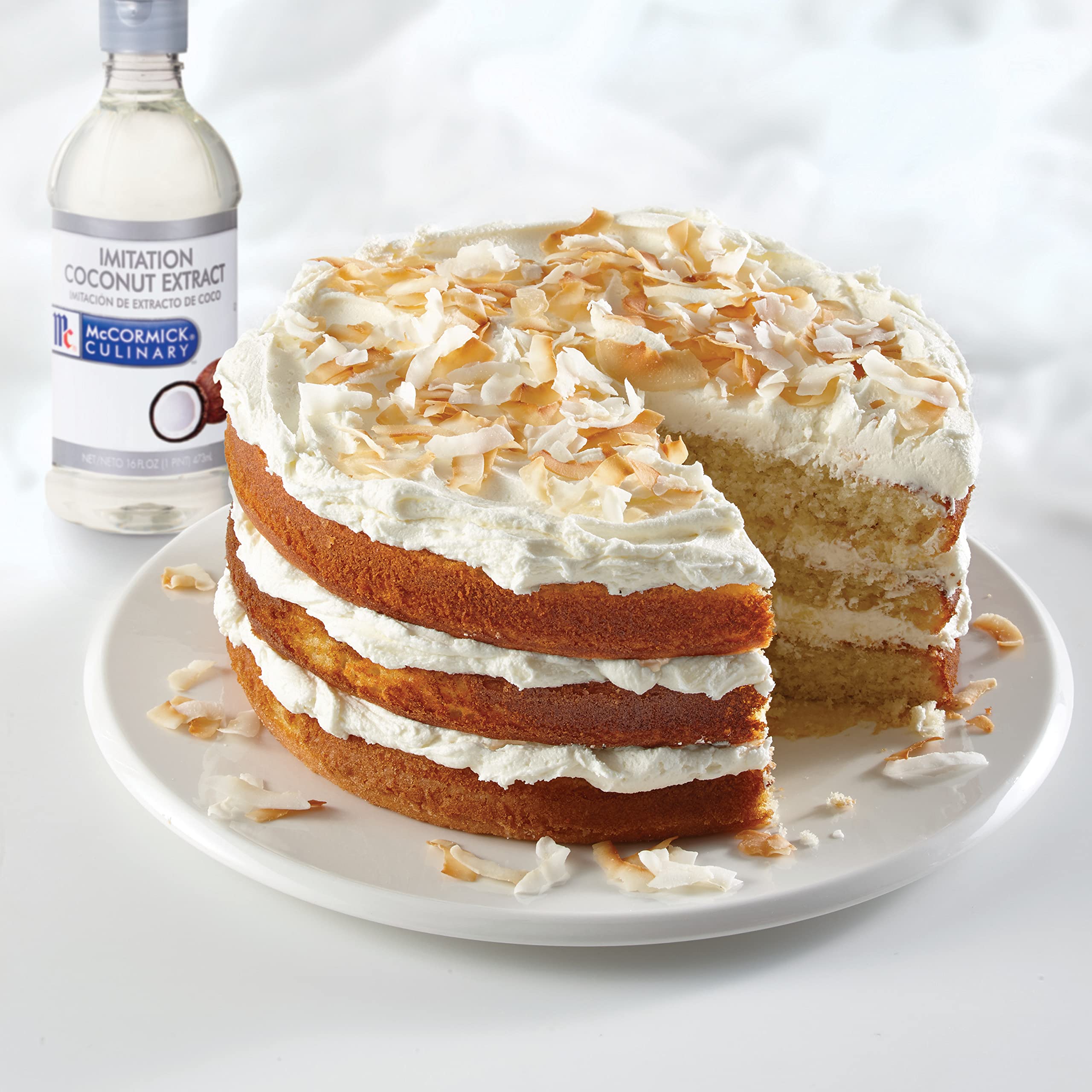 Coconut dessert topping idea using McCormick Culinary extract for frostings and candies