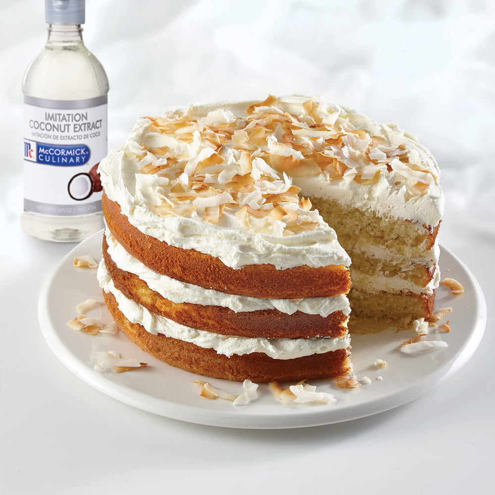 Coconut dessert topping idea using McCormick Culinary extract for frostings and candies