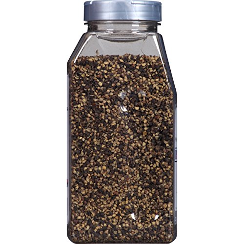 Kitchen scene with McCormick Culinary cracked pepper conveys professional-grade seasoning.