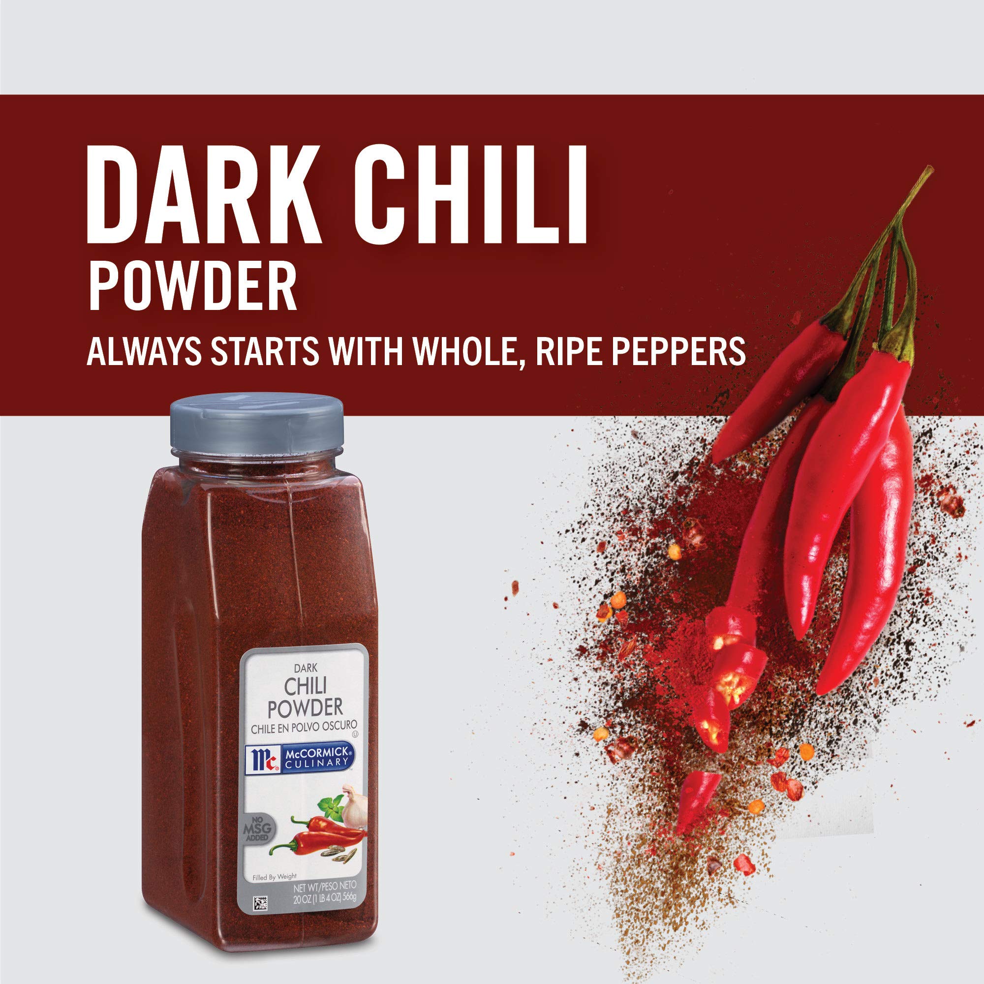 McCormick Culinary Dark Chili Powder used in mole-style chicken