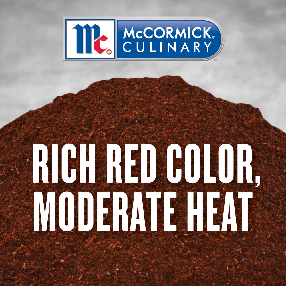 McCormick Culinary Dark Chili Powder on tacos for smoky depth