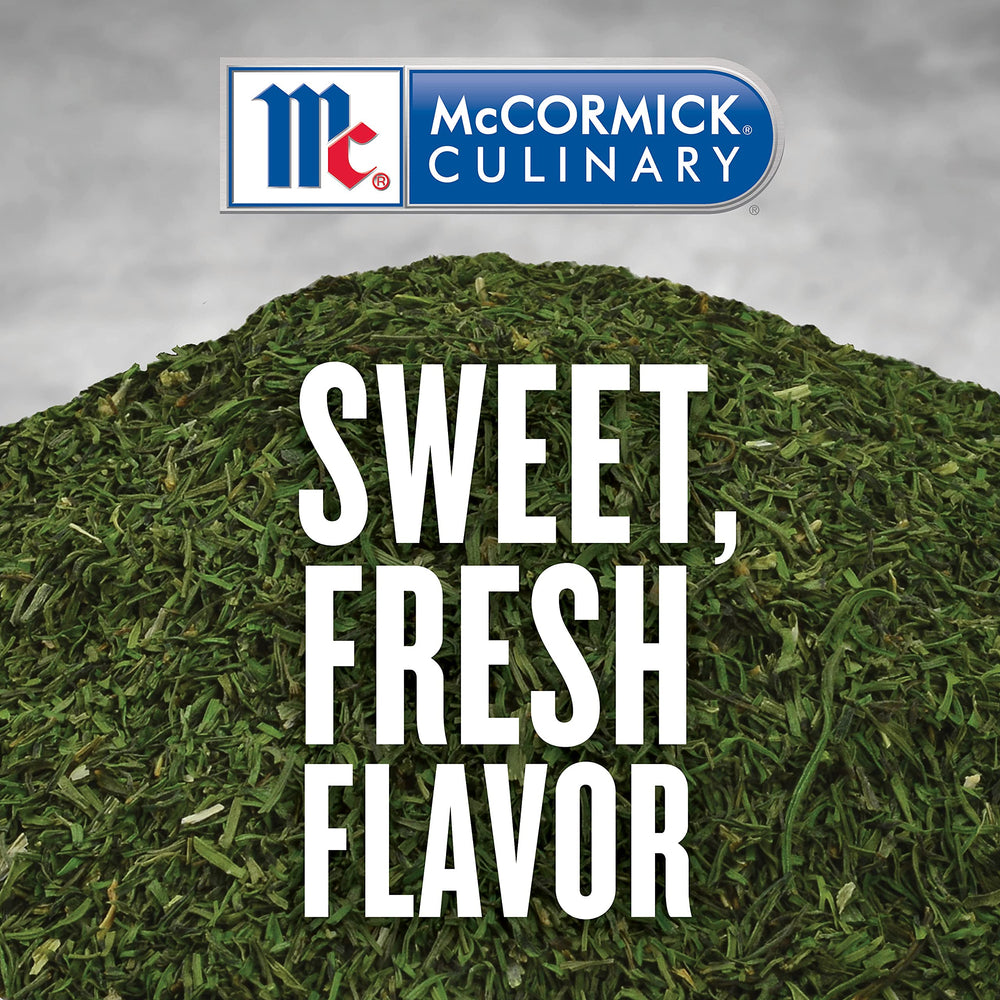 McCormick Culinary Dill Weed pairs with seafood for zestful taste.