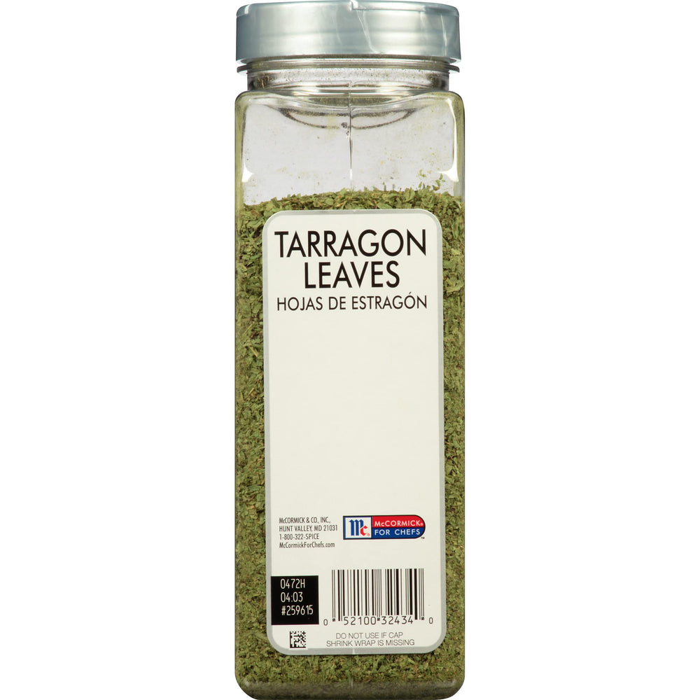 McCormick Culinary dried tarragon leaves dispenser shaker makes seasoning easy.