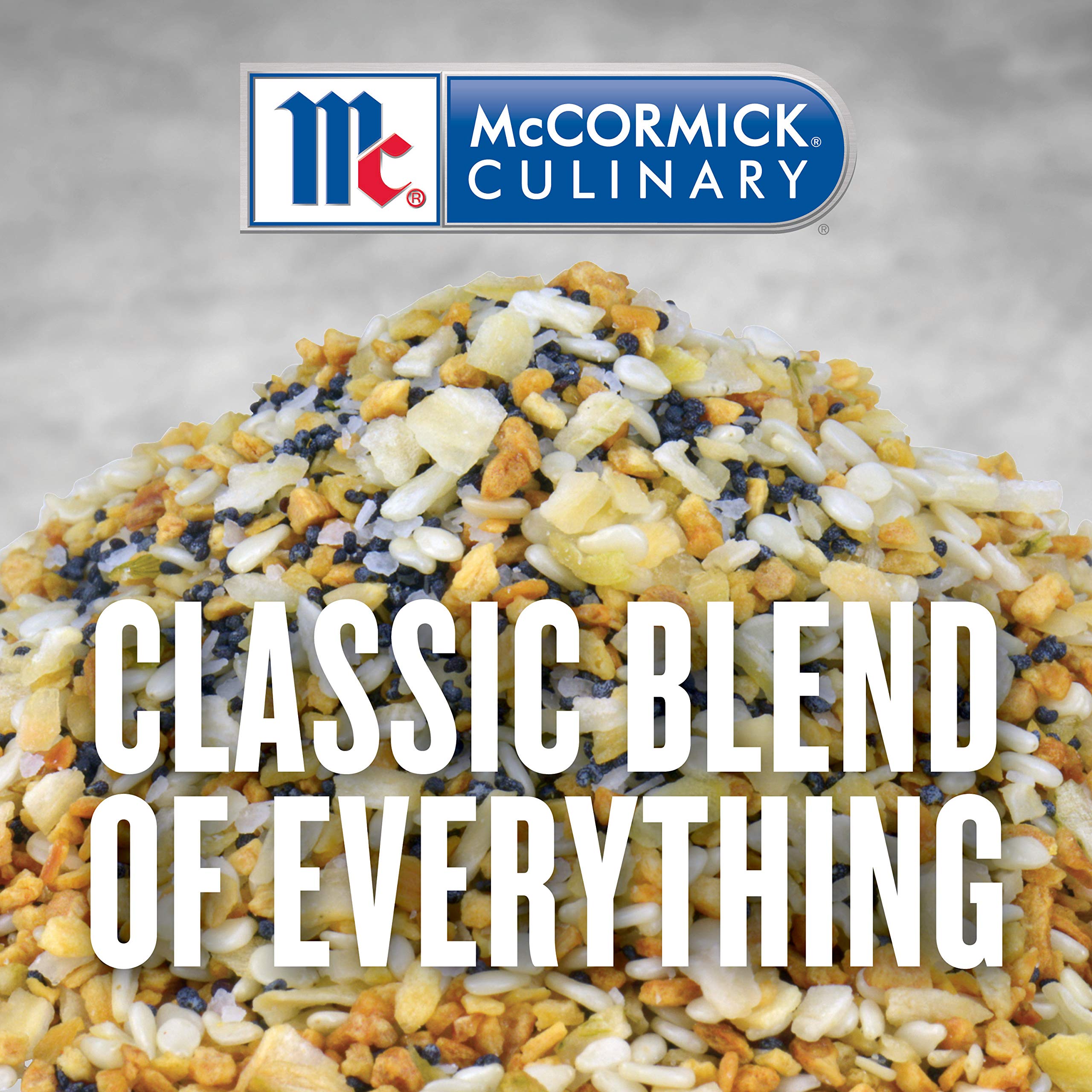 Seasoning texture visible in a scoop of McCormick Culinary Everything Bagel Seasoning